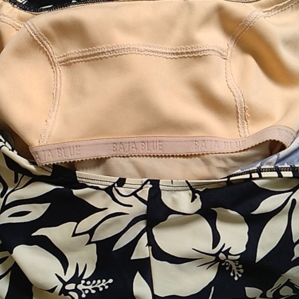 Sun Blush Tropical One Piece Bathing Suit. Size 14 - Picture 5 of 7